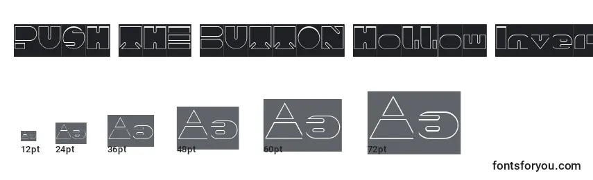 PUSH THE BUTTON Hollow Inverse Font Sizes