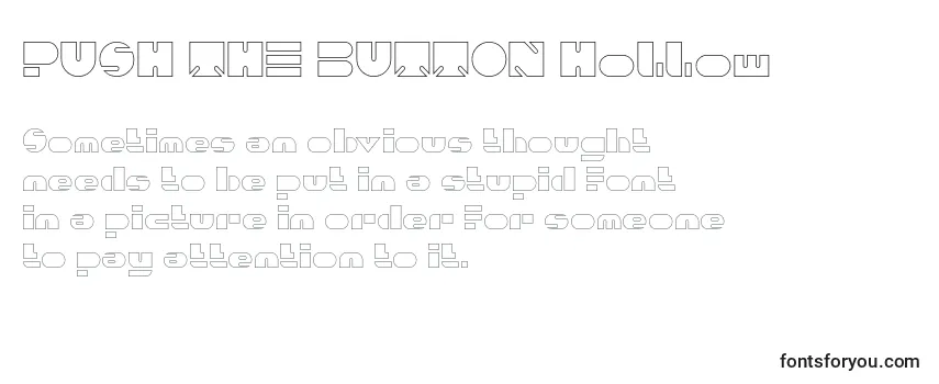 PUSH THE BUTTON Hollow Font