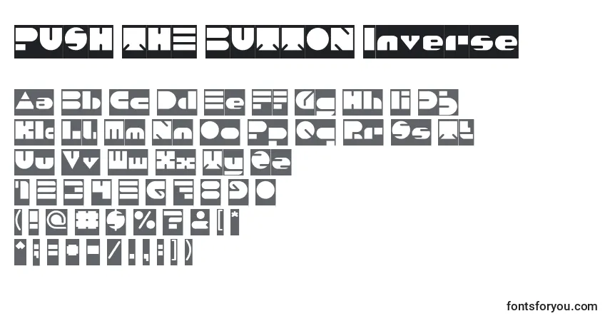 PUSH THE BUTTON Inverse Font – alphabet, numbers, special characters