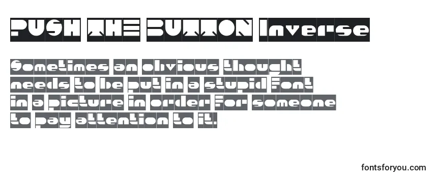 Reseña de la fuente PUSH THE BUTTON Inverse