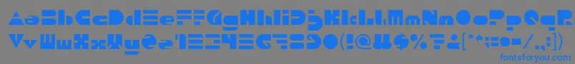 PUSH THE BUTTON Light Font – Blue Fonts on Gray Background