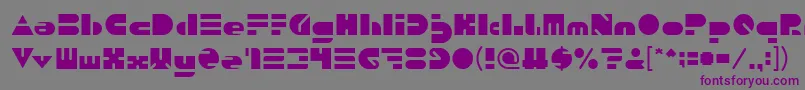 PUSH THE BUTTON Light Font – Purple Fonts on Gray Background