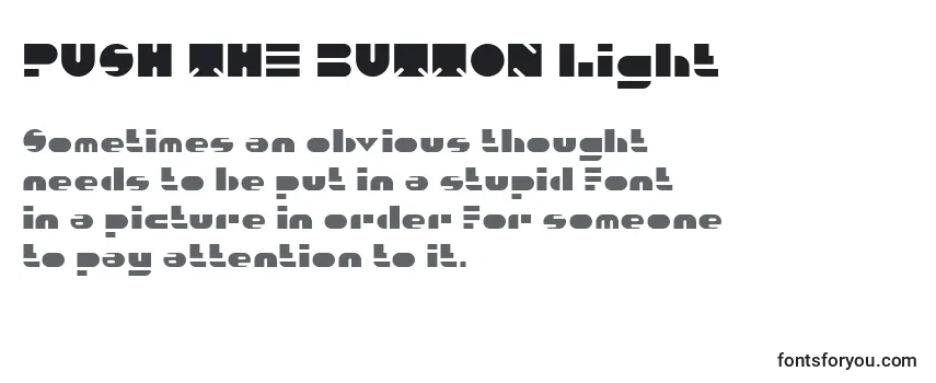 フォントPUSH THE BUTTON Light