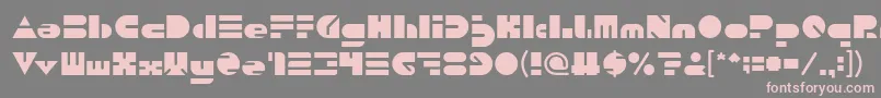 fuente PUSH THE BUTTON – Fuentes Rosadas Sobre Fondo Gris