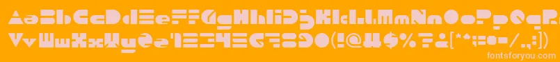 PUSH THE BUTTON Font – Pink Fonts on Orange Background