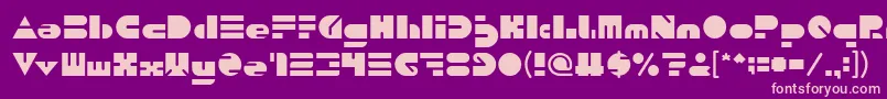 PUSH THE BUTTON Font – Pink Fonts on Purple Background
