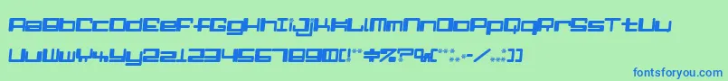 フォントAlpni – 青い文字は緑の背景です。