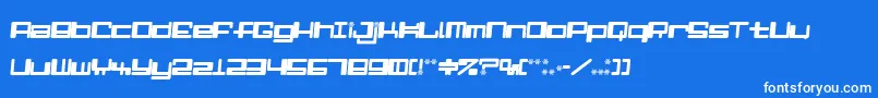 フォントAlpni – 青い背景に白い文字