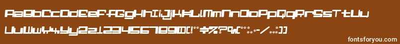 フォントAlpni – 茶色の背景に白い文字