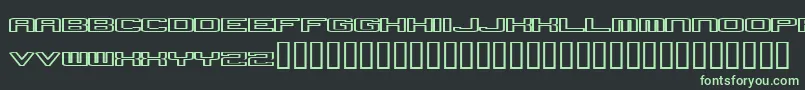 Pusher-fontti – vihreät fontit mustalla taustalla
