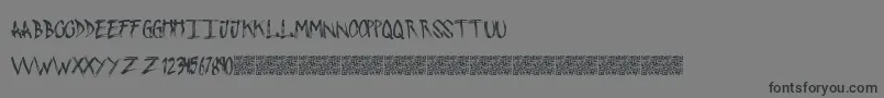 PushingSticks Font – Black Fonts on Gray Background