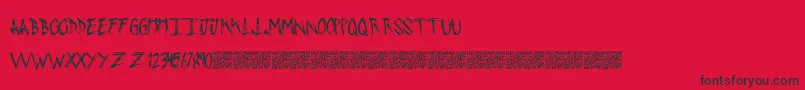 PushingSticks Font – Black Fonts on Red Background