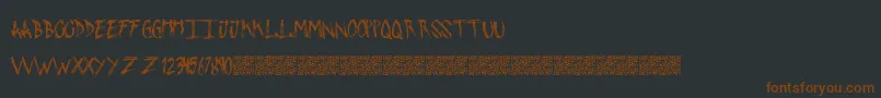 Шрифт PushingSticks – коричневые шрифты на чёрном фоне