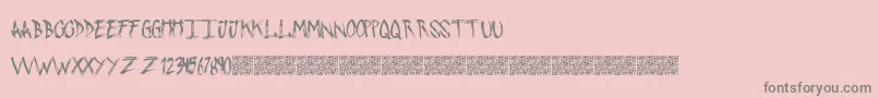 PushingSticks Font – Gray Fonts on Pink Background