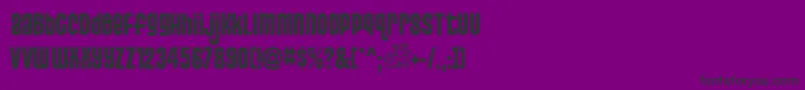 Шрифт PUSSS    – чёрные шрифты на фиолетовом фоне