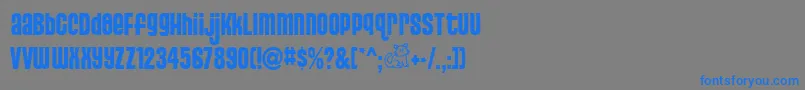 PUSSS    Font – Blue Fonts on Gray Background