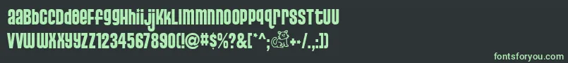 PUSSS    Font – Green Fonts on Black Background