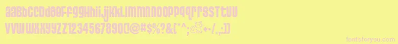 PUSSS    Font – Pink Fonts on Yellow Background