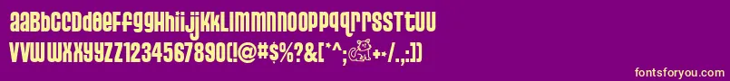 PUSSS    Font – Yellow Fonts on Purple Background