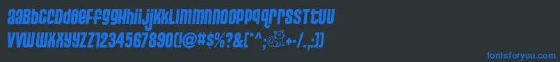 PUSSSA   Font – Blue Fonts on Black Background
