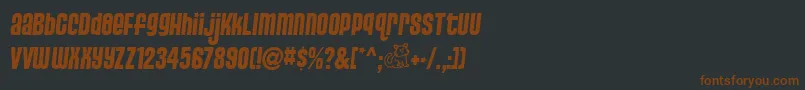 PUSSSA   Font – Brown Fonts on Black Background