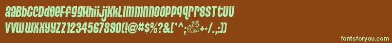 PUSSSA   Font – Green Fonts on Brown Background