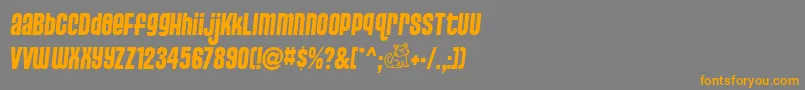 PUSSSA   Font – Orange Fonts on Gray Background