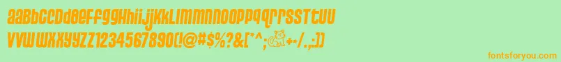 PUSSSA   Font – Orange Fonts on Green Background