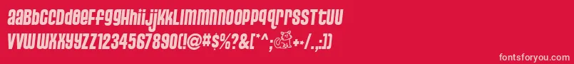 PUSSSA   Font – Pink Fonts on Red Background