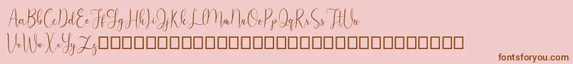 Putih Jasmine demo Font – Brown Fonts on Pink Background