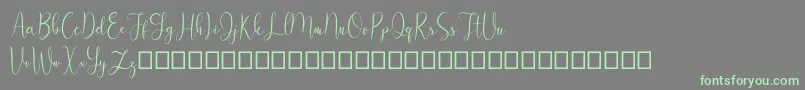 Putih Jasmine demo Font – Green Fonts on Gray Background