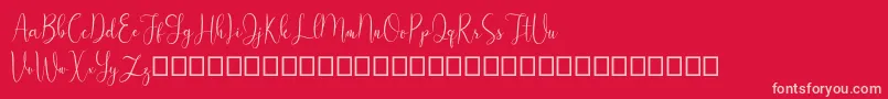 Putih Jasmine demo Font – Pink Fonts on Red Background