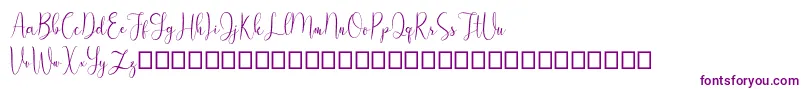 Putih Jasmine demo Font – Purple Fonts on White Background