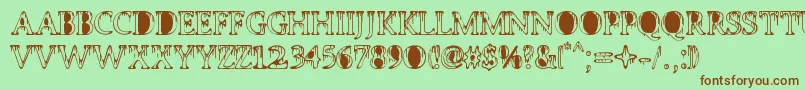 PUTTANA ANTIQUE Font – Brown Fonts on Green Background