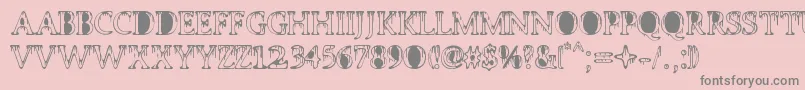 PUTTANA ANTIQUE Font – Gray Fonts on Pink Background