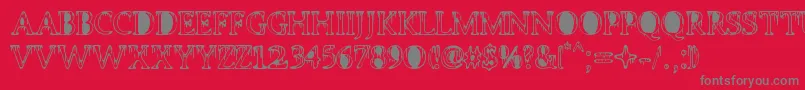 PUTTANA ANTIQUE Font – Gray Fonts on Red Background