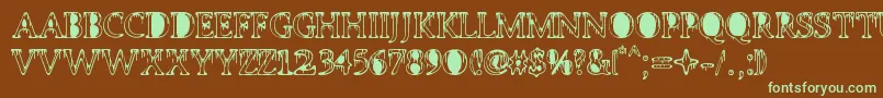 PUTTANA ANTIQUE Font – Green Fonts on Brown Background