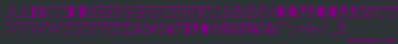 フォントPUTTANA ANTIQUE – 黒い背景に紫のフォント