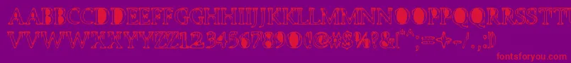 PUTTANA ANTIQUE Font – Red Fonts on Purple Background