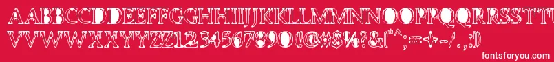 PUTTANA ANTIQUE Font – White Fonts on Red Background