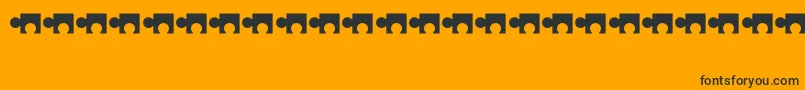 Puzzle Font – Black Fonts on Orange Background