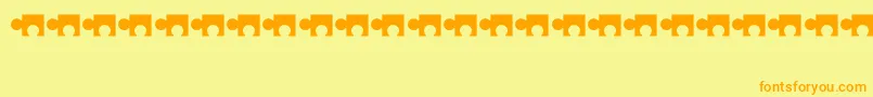 Puzzle Font – Orange Fonts on Yellow Background