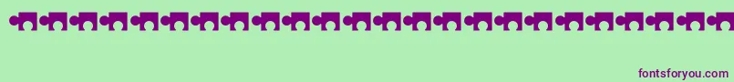 Puzzle Font – Purple Fonts on Green Background