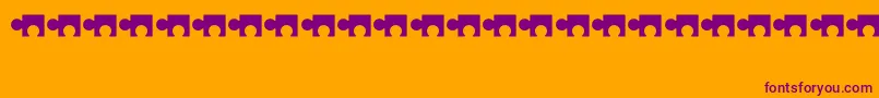 Puzzle Font – Purple Fonts on Orange Background