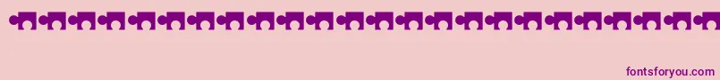 Puzzle Font – Purple Fonts on Pink Background