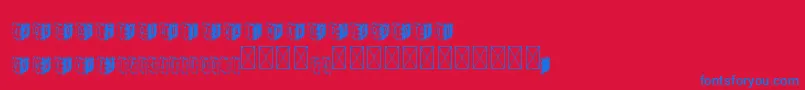 PuZzLeBoXs Font – Blue Fonts on Red Background