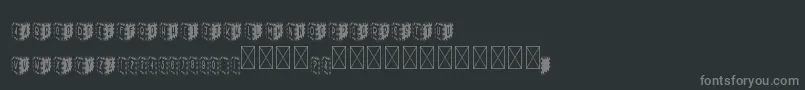 Шрифт PuZzLeBoXs – серые шрифты на чёрном фоне