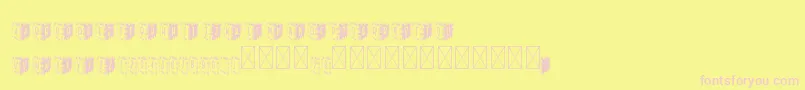 PuZzLeBoXs Font – Pink Fonts on Yellow Background