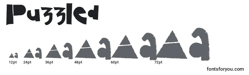 Размеры шрифта Puzzled