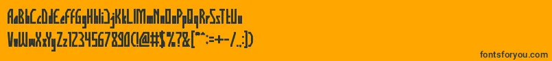 HumanAlterEgoBold Font – Black Fonts on Orange Background